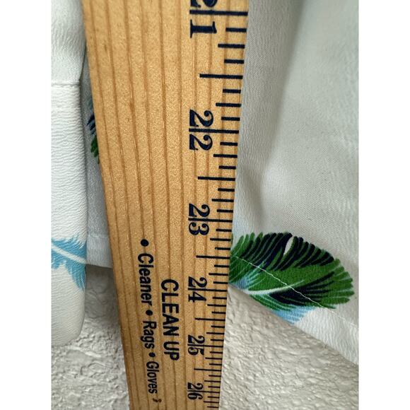 70s Vintage Kmart button up feather print blouse large - Picture 5 of 6